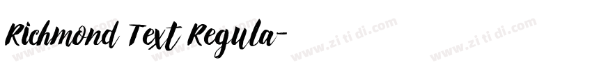 Richmond Text Regula字体转换